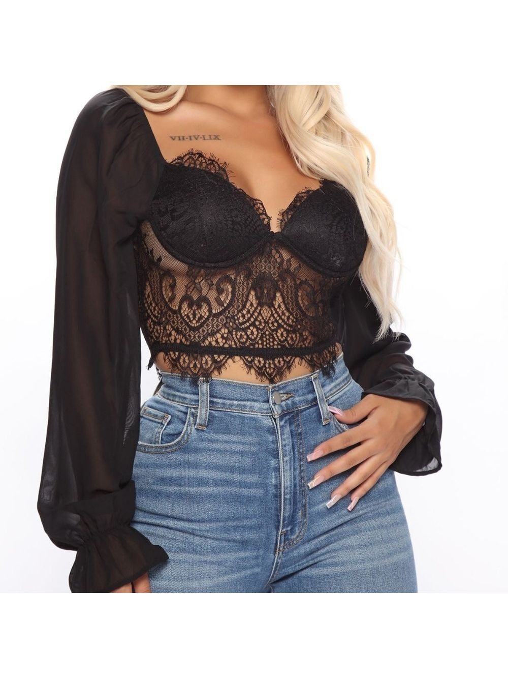 Fashion Nova Lace Get Together Top